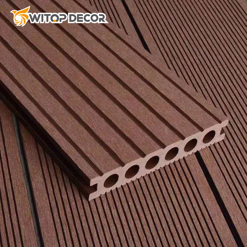 Outdoor Waterproof Wood Plastic Composite Tiles No Gap WPC Decking