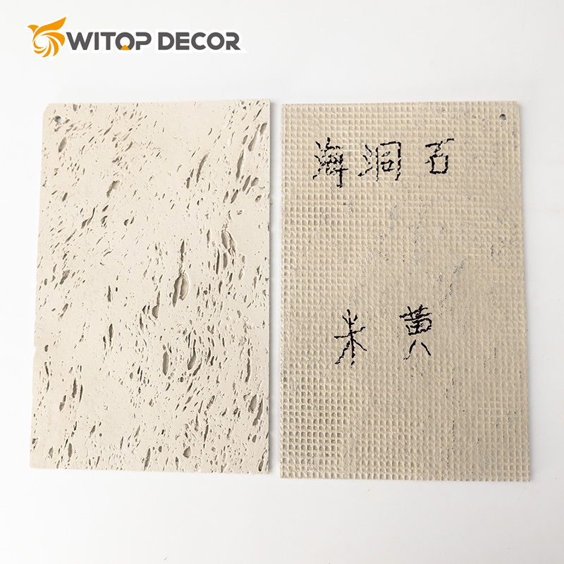 Wall 590*290mm Sandstone Flexible Stone 3D Wallpaper Wall Panel Black