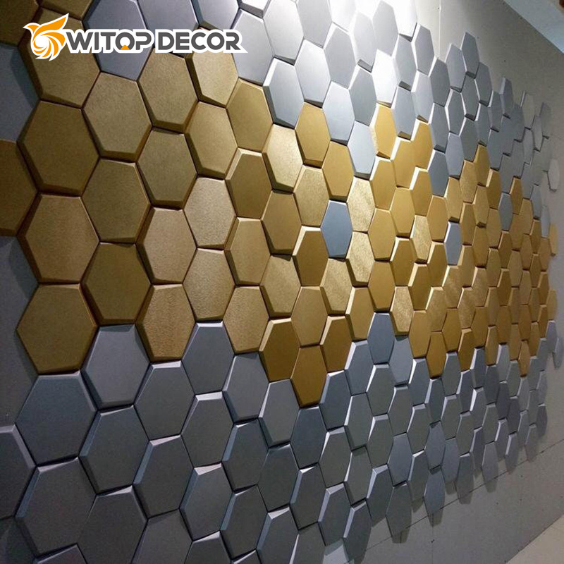 Black MDF Wall Panel Polyester Acoustic Panel Wooden Slat Wall Panel