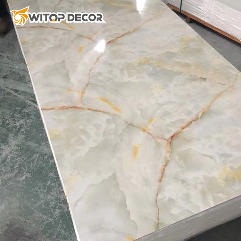 1220*2440mm Modern Style Waterproof UV Marble Sheet Design Wall Decor PVC Sheet