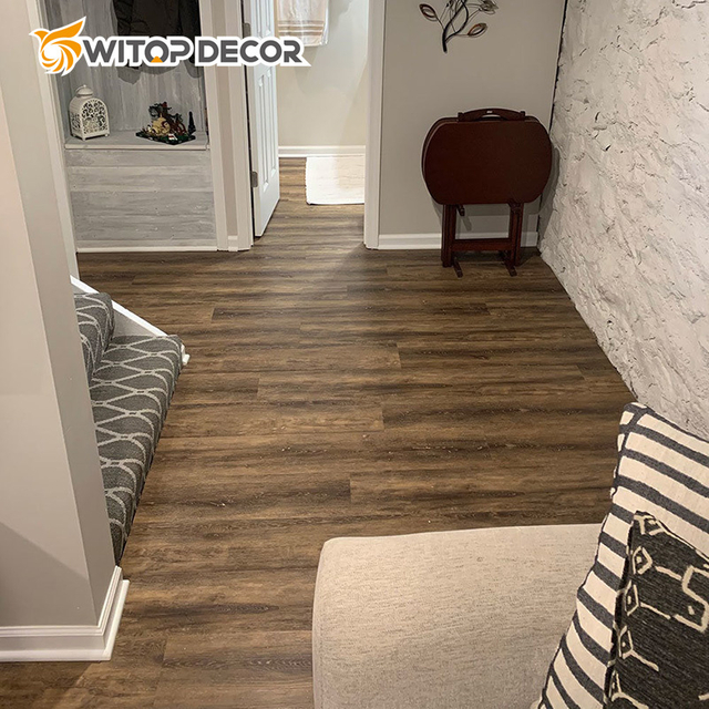 PVC Material and Simple Color Surface Treatment PVC Spc Click Lock Flooring