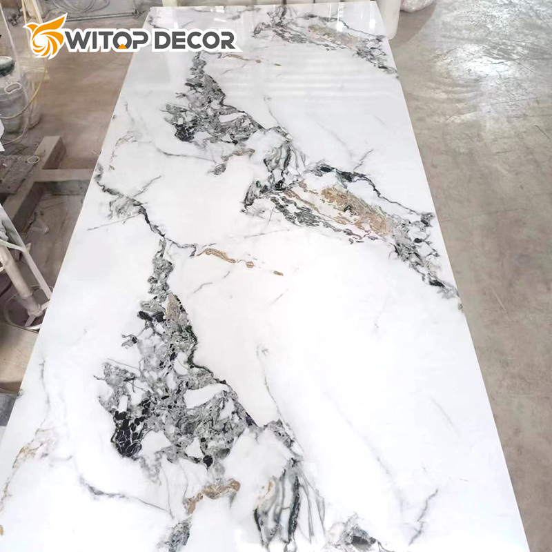 Super Smooth Wear-Resisting UV Marble Sheet PVC Wall Panel
