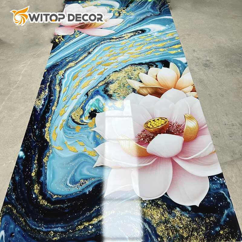 Hot Sale 3D PVC UV Marble Sheet Manufacturer Grain Sheet