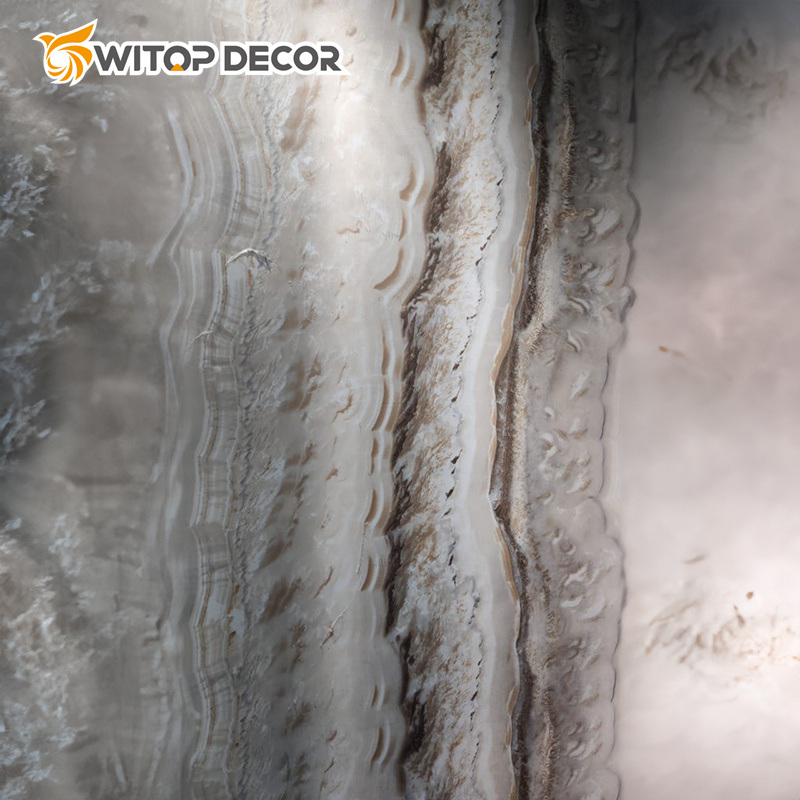 High Glossy 3mm PVC UV Coated Marble Board for Home Decoration