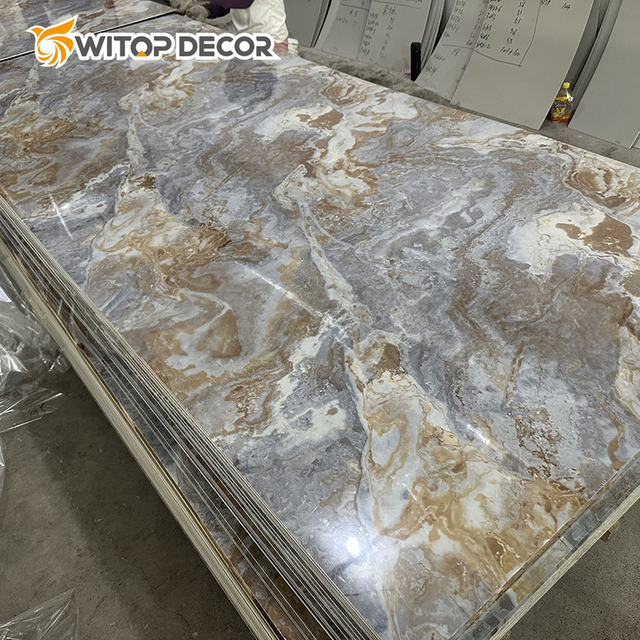 Wooden Pattern PVC Wall Panel with UV Coating PVC Sheet Shaping Easily
