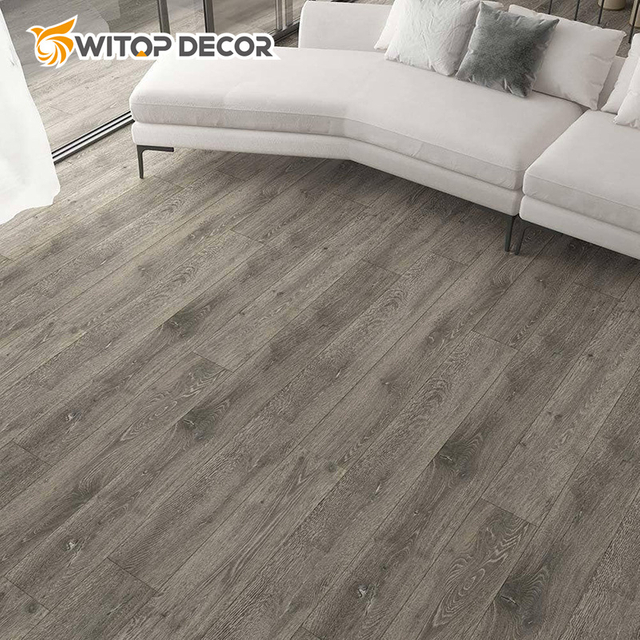 Moon Gray Color Waterproof Non-Slip Spc Vinyl Flooring