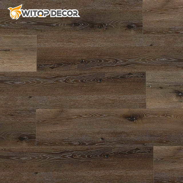 Handscraped Waterproof Interlock Vinyl Flooring Spc Click Lock Flooring