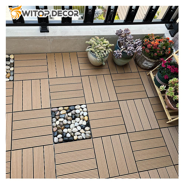 DIY WPC Decking Tiles Garden Decoration WPC Interlocking Flooring Deck