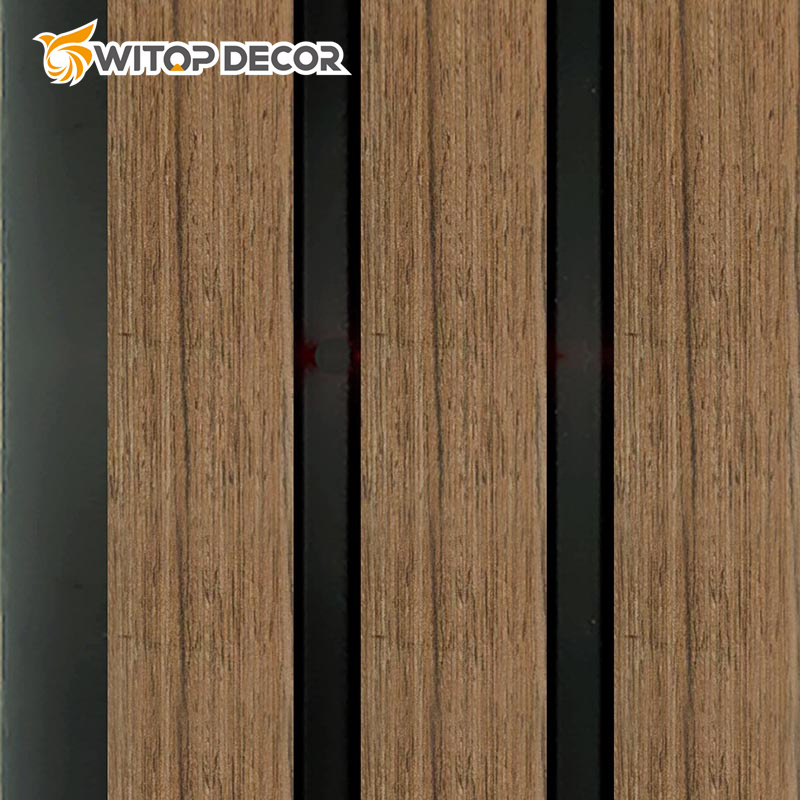 Acoustic Slat Panel Pet Wrapped MDF Colors 60X60 Cm Slats Wall Panel