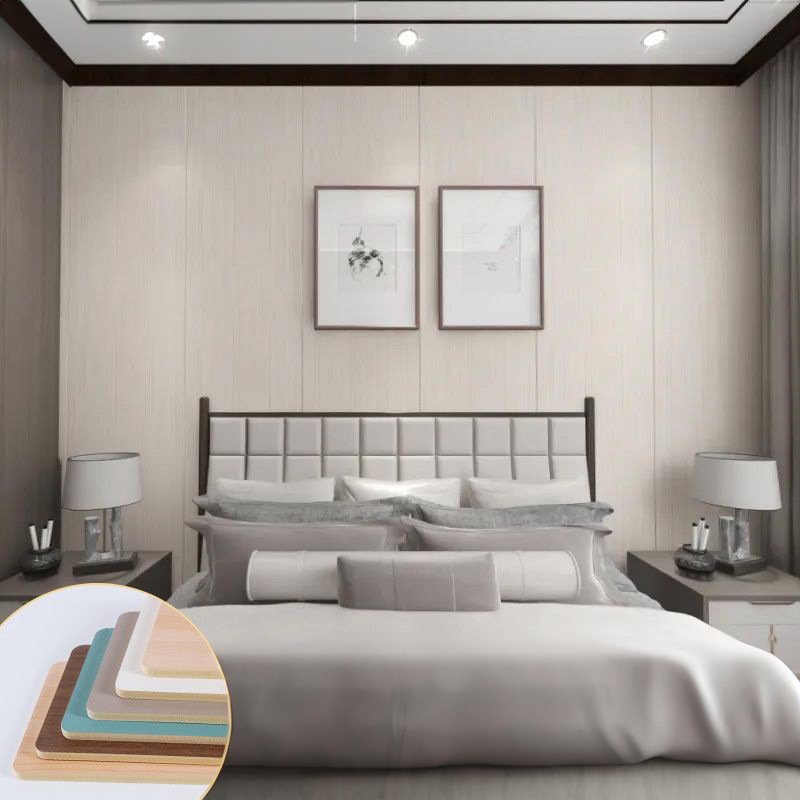 Wood Grain Decorative Interior PVC Wall Panels 5mm Veneer Wood Wall Panel Sheet