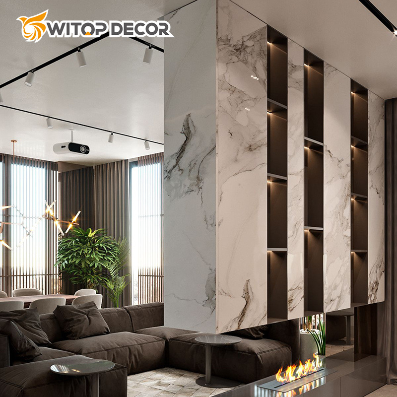 Interior Decorative High Glossy PVC UV Marble Sheet Easy to Install PVC Marble Board