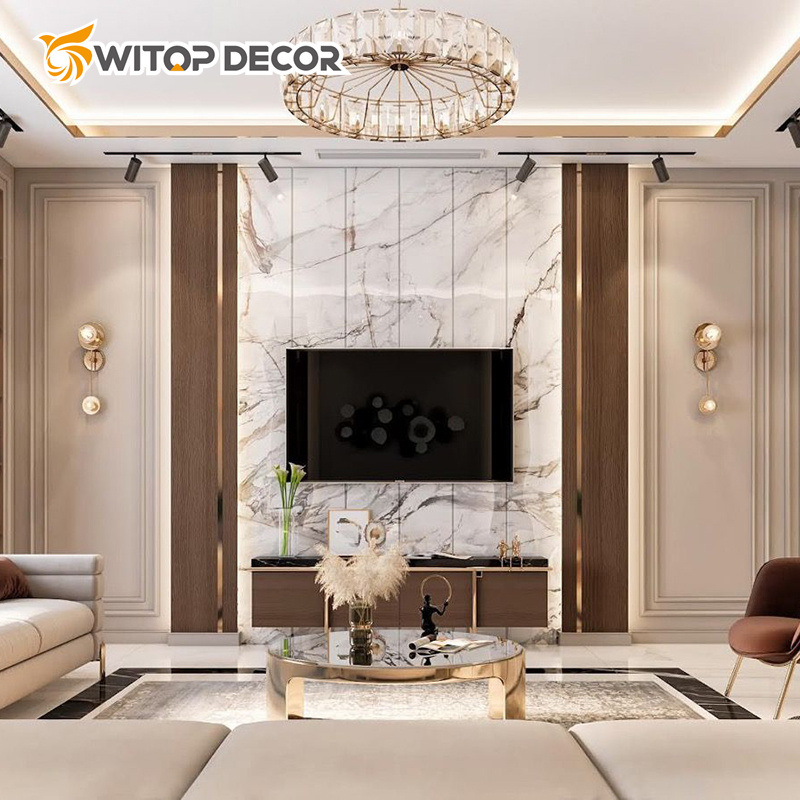 3mm PVC Marble Sheet UV Wall Panel for Interior Decoration