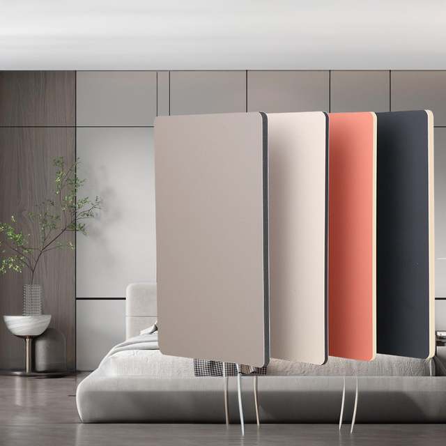 Customized New Veneer Pet Marble Bamboo Wood Fibre Sound Proof Flat Wall Panel