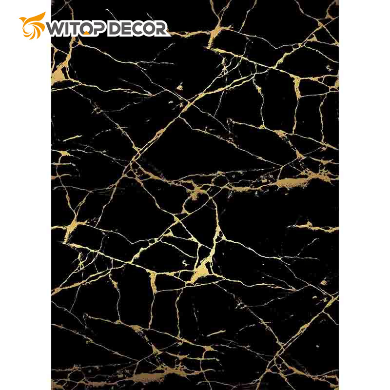 3*1220*2440mm High Glossy Flexible PVC Marble Sheet UV Wall Panel for Interior Decoration