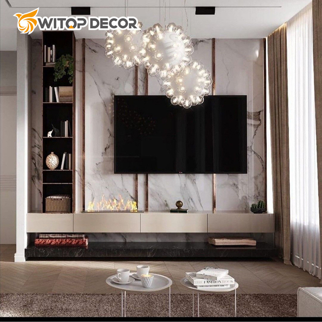 High Glossy 1220*2900*3mm UV Wall Panel PVC Marble Grain Sheet