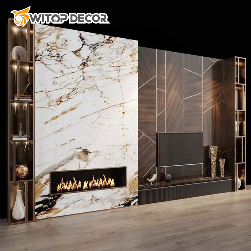 Design Flame Retardant Waterproof Design Wall Decor PVC UV Marble Sheet Panel