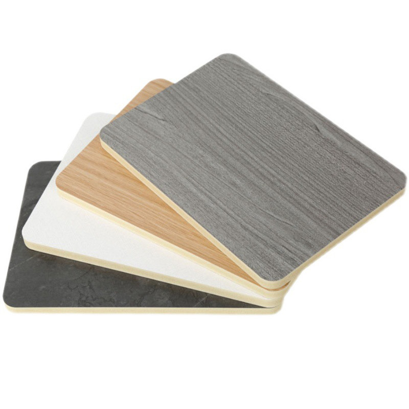 New Arrive High Density 4X8 Bamboo Charcoal Wood Veneer PVC Pet Film Laser Pattern