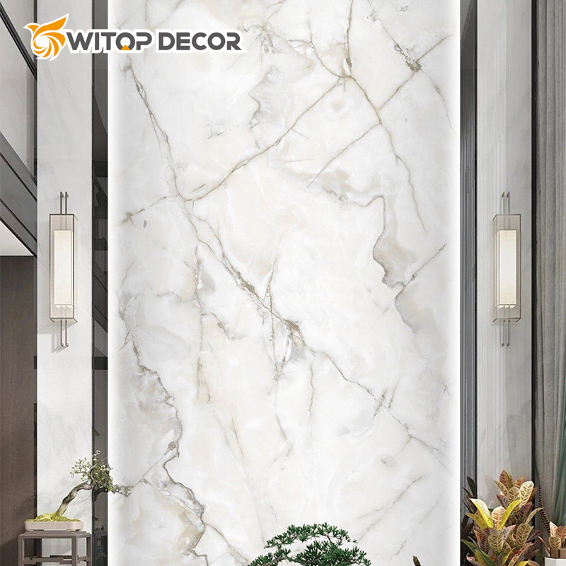 Durable Customized Interior Decoration PVC Wall Panels Marble Sheet Board