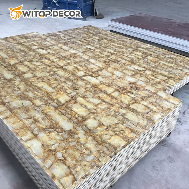 2.5 mm 3 mm 4 mm Thickness High Glass Indoor PVC Marble UV Wall Panel PVC Marble Sheet