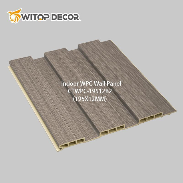 Interior Decorative Fire Rated Formaldehyde-Free RoHS New Design Strip WPC PVC Wallpanel