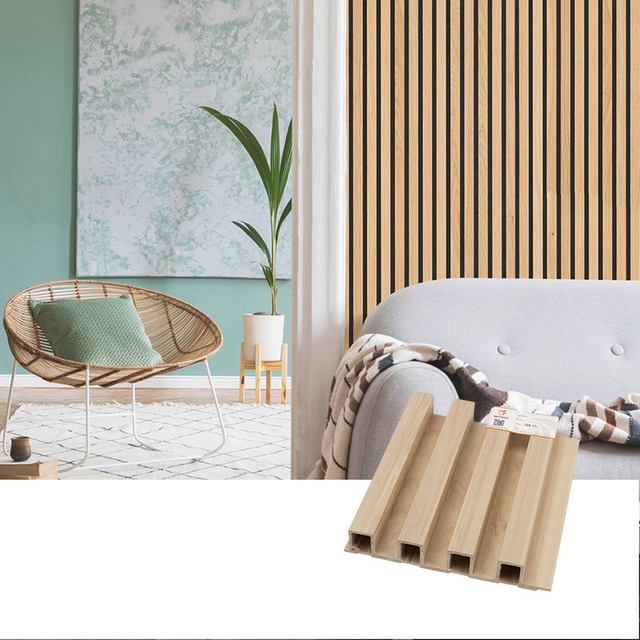 China Supplier Cheap Water Proof Wood and Plastic Composite WPC Fluted Wall Panel