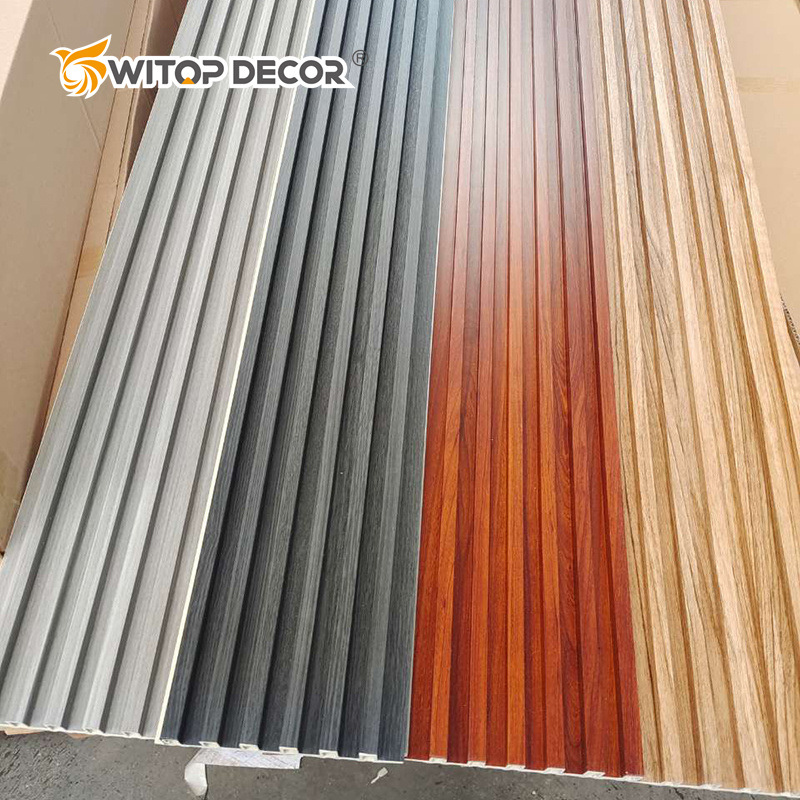 160*24mm Hotel Design WPC Indoor Wooden Wall Decorative Panel