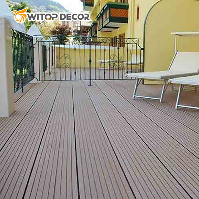 Outdoor Composite Board Deep Embossing Dark Grey Engineered Flooring Factory Price Wood Plastic Composite Panel WPC Decking
