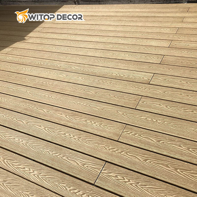 Outdoor Garden Exterior Engineered Floor Portable Composite Plastic Wood Decking Co-Extruded WPC Plastic Composite Deck Boards