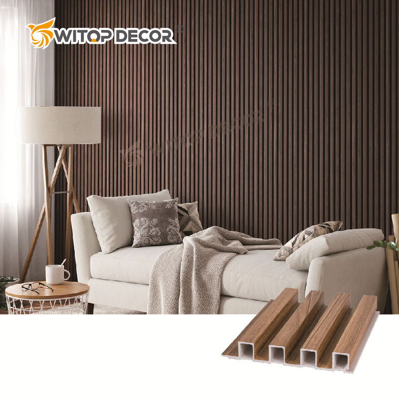 Sound-Absorbing TV Background PVC Quick Install Wood Wall Coating Panels