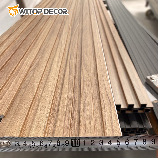 Laminated Luxury Decorative WPC Fluted Wood Wall Panel