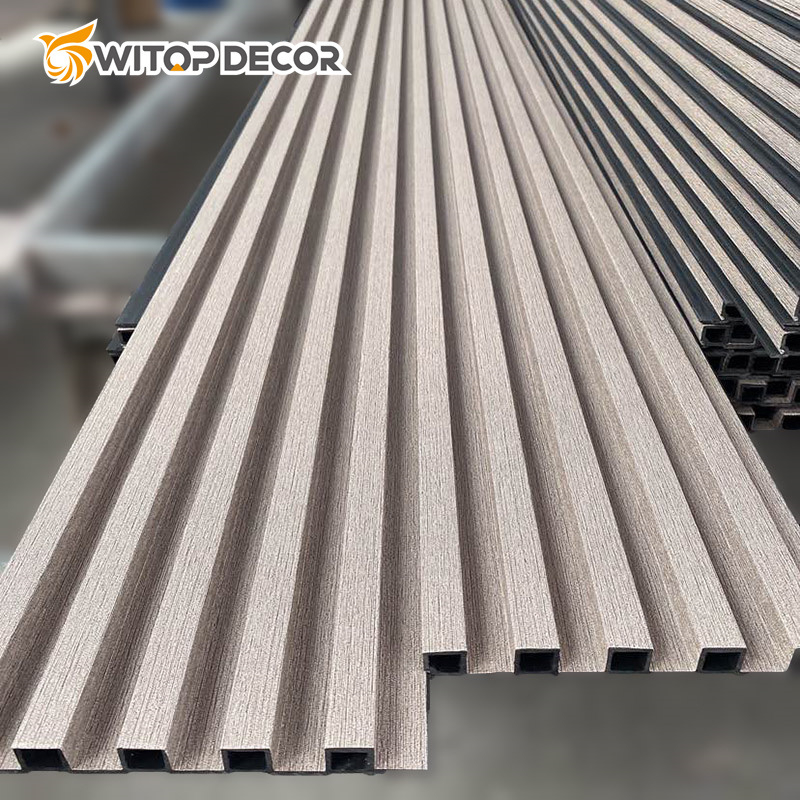 Indoor Wall Decoration Wooden Grain WPC Fluted Panel