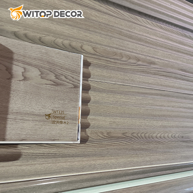 Wooden Grain Wall Cladding Interior Decorative WPC Wall Panel