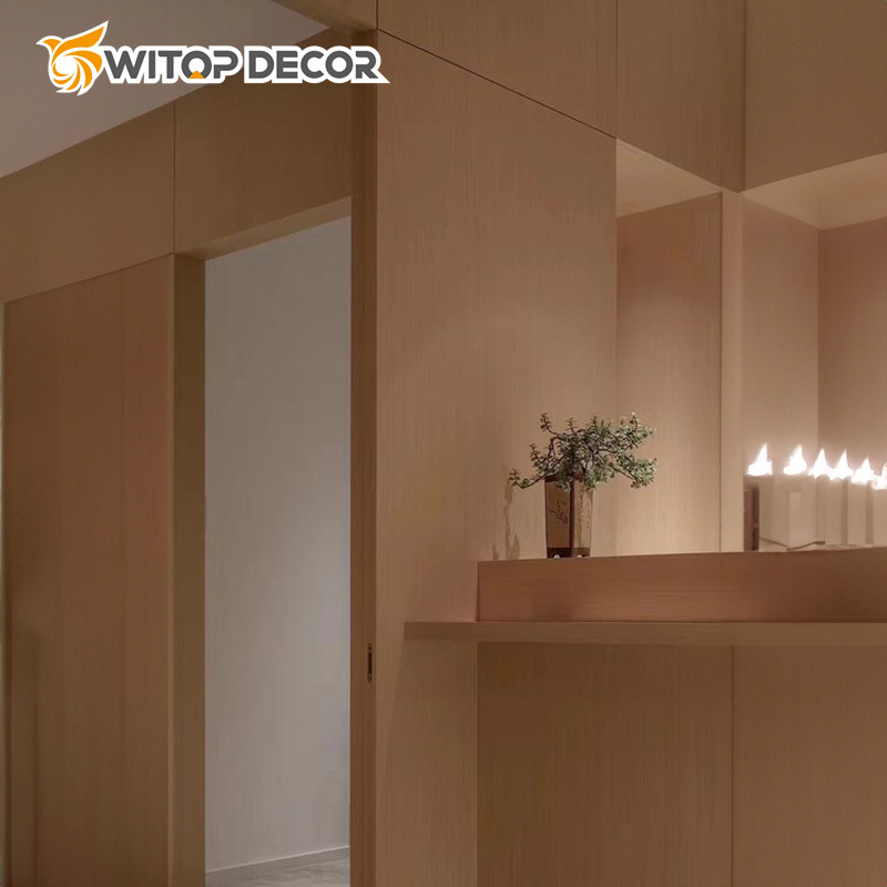 Factory Metal Colours Easy Installation Bamboo Fiber Board Wood Veneer Charcoal Panel