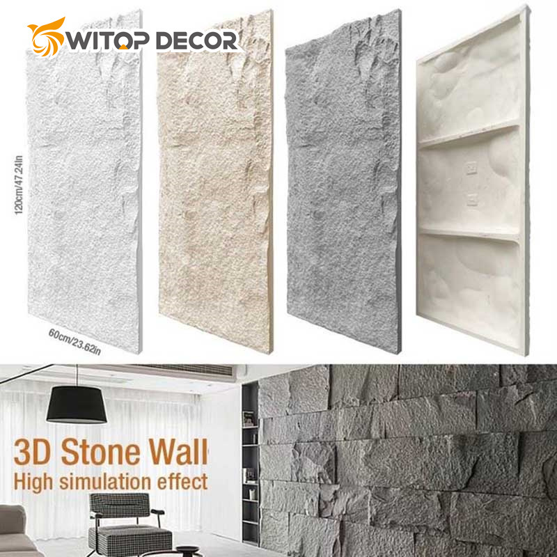 1200X600mm PU Culture Stone PU Mushroom Stone Foam Wall Panels