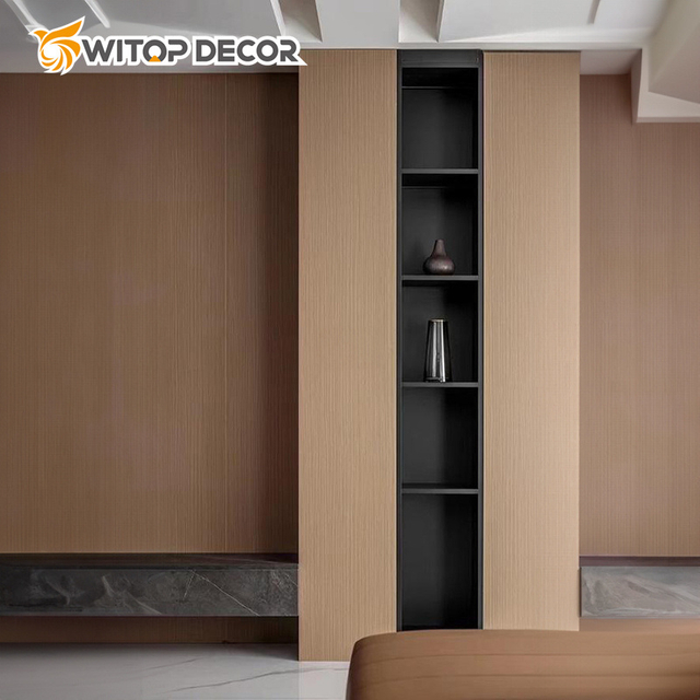 PVC Wall Bamboo Charcoal Wood Fiber Marble Wall Panel Board Bamboo Charcoal Wood Veneer