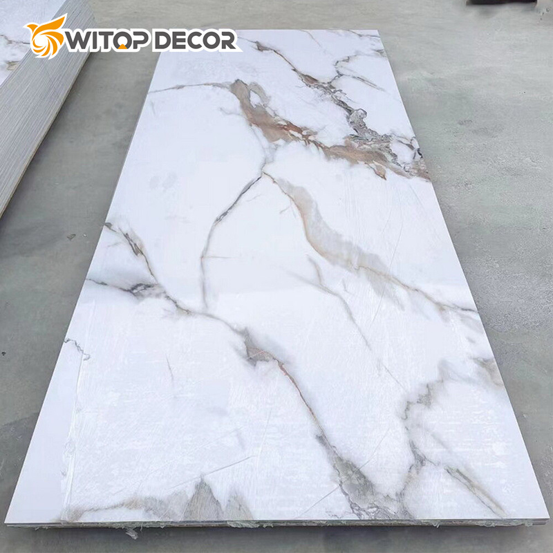 Home Interior Decorative 1.22X2.8m PVC Panel 3D Printed UV Marble Sheet