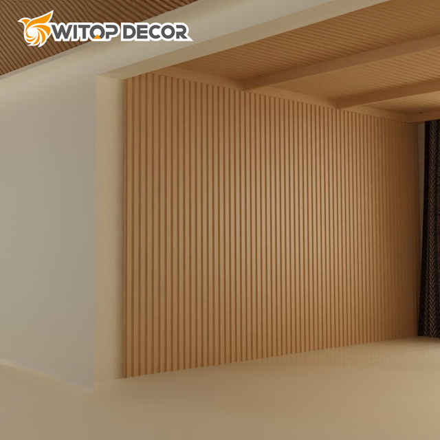 Outdoor Wood Plastic Composite Siding 3D Wall Paper Garden Buildings WPC Wall Cladding