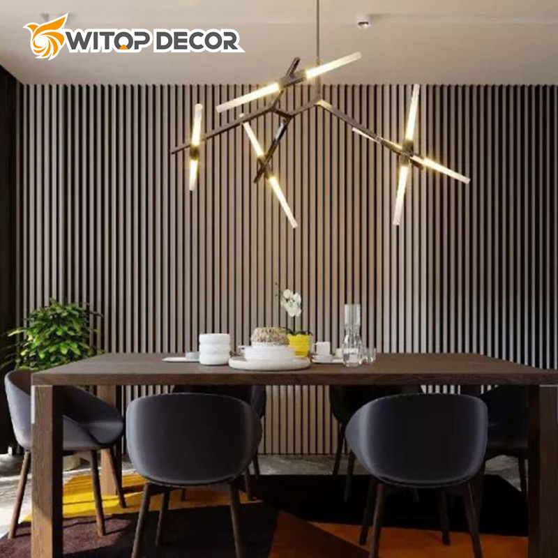 3D PVC WPC Decorative Wall Panel Eco-Friendly Bamboo Fiber Wood Veneer
