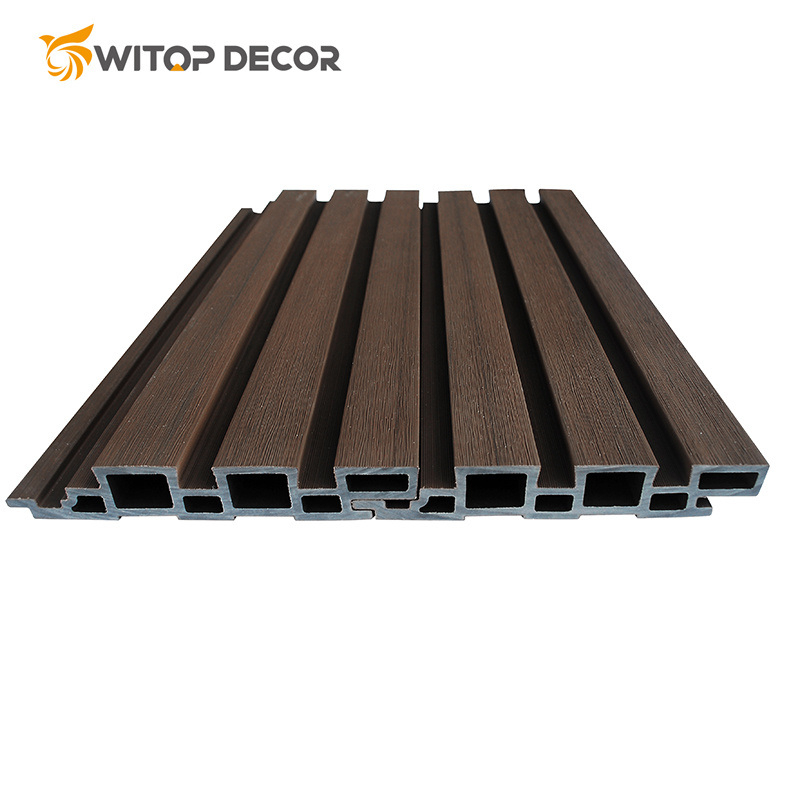 Outdoor Decoration Wood Plastic Composite Wall Panel Popular WPC Wall Cladding