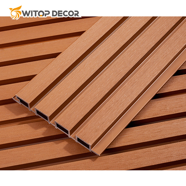Exterior Modern Wood Waterproof Composite Wall Paneling Outdoor WPC Wall Cladding