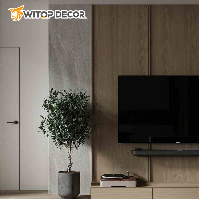 Smooth Colorful WPC PVC Foam Board Bamboo Charcoal Wood Veneer Laminated Wall Panel for Interior Background