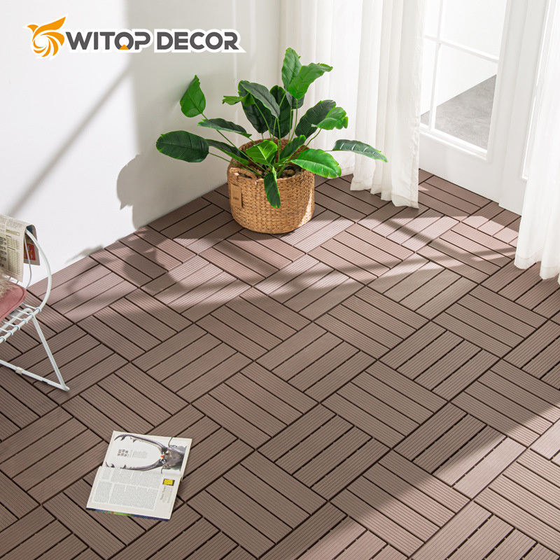 Engineered Wood Brushed Pool WPC Decking Co-Extrusion Panel Outdoor From China