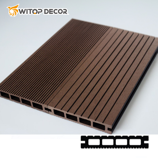 Road Plastic Wood WPC Solid Floor Decking