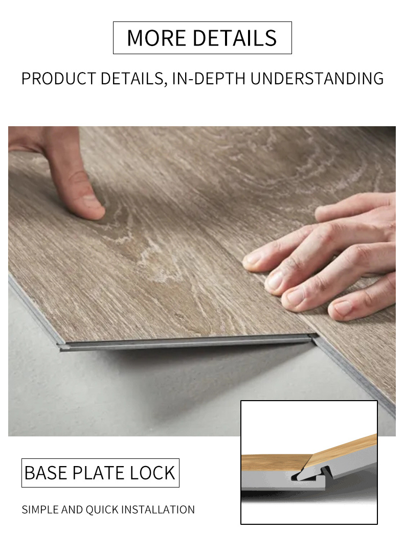 100% Waterproof Click Rigid Core Vinyl Plank Spc Flooring