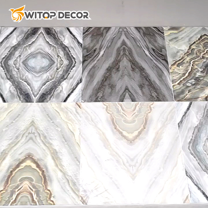 Custom Waterproof 4FT*8FT PVC Marble Design Sheet Plastic Board for Wall Decor