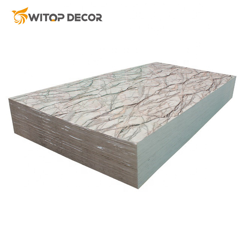 Popular Good High Glossy 3D Printing Marble Sheet UV Coating PVC Marble