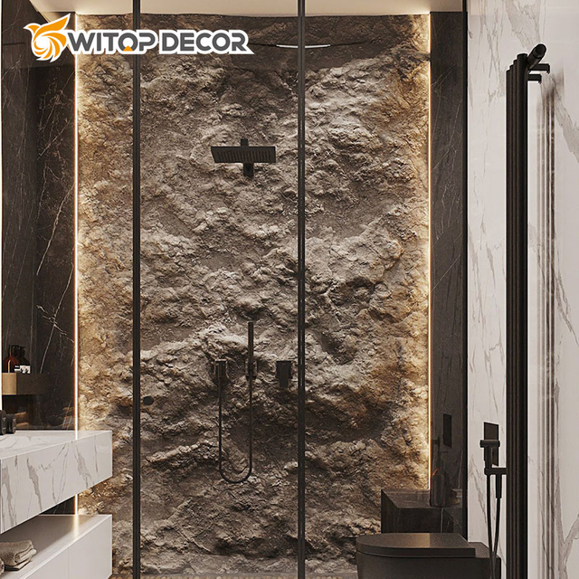 Artificial Veneer Indoor Slate Cladding Stones Faux PP Stone Wall for Cultural Decoration