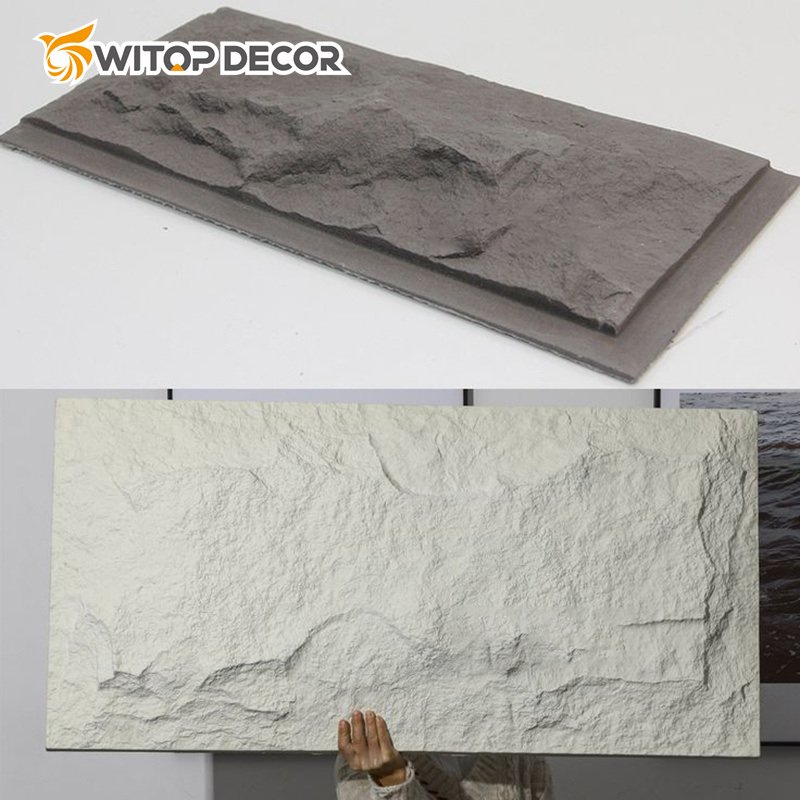 Artificial Polyurethane Artificial Stone 3D PU Stone Panel Faux PU Stone Wall for Livingroom