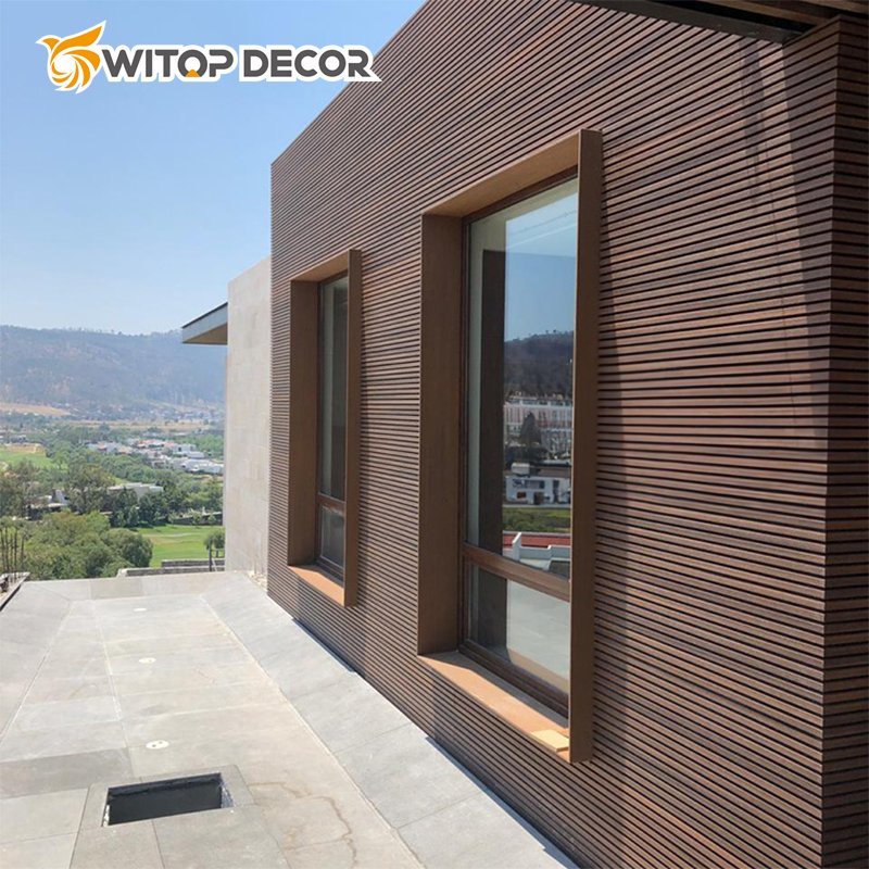 Hot Sale WPC Louver Wall Panel Round WPC Wall Panel with Good Quality WPC Clad Wall Panel