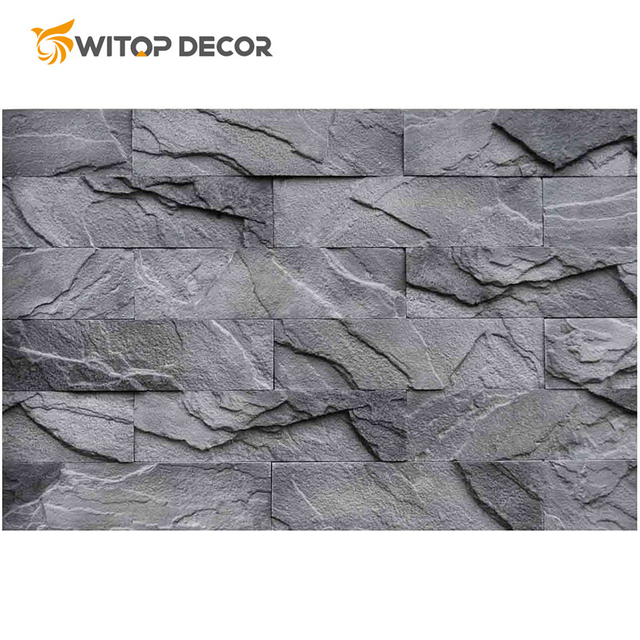 Light Cultural Stone Exterior Wall Panel Cladding 3D Decoration Artificial Stone